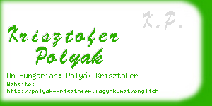 krisztofer polyak business card